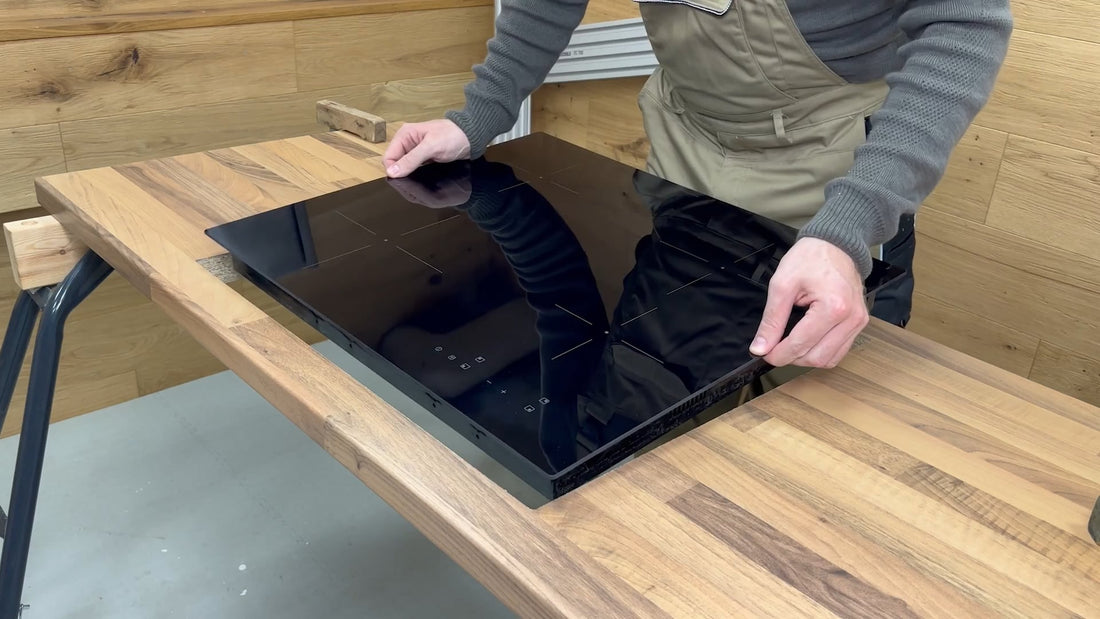 Kochfeldausschnitt mit der Oberfräse herstellen