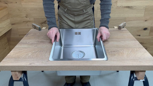 Spülbeckenausschnitt mit der Oberfräse herstellen (rechteckig)